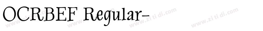 OCRBEF Regular字体转换